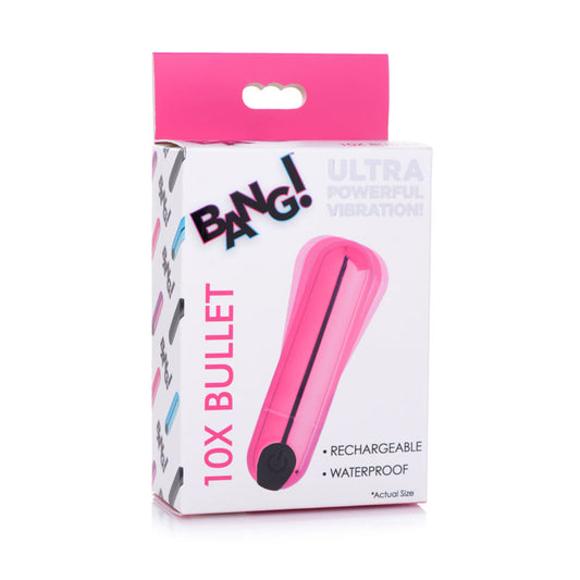 Bang! 10X Vibrating Metallic Bullet-(ag656-pink) - AG656-PINK