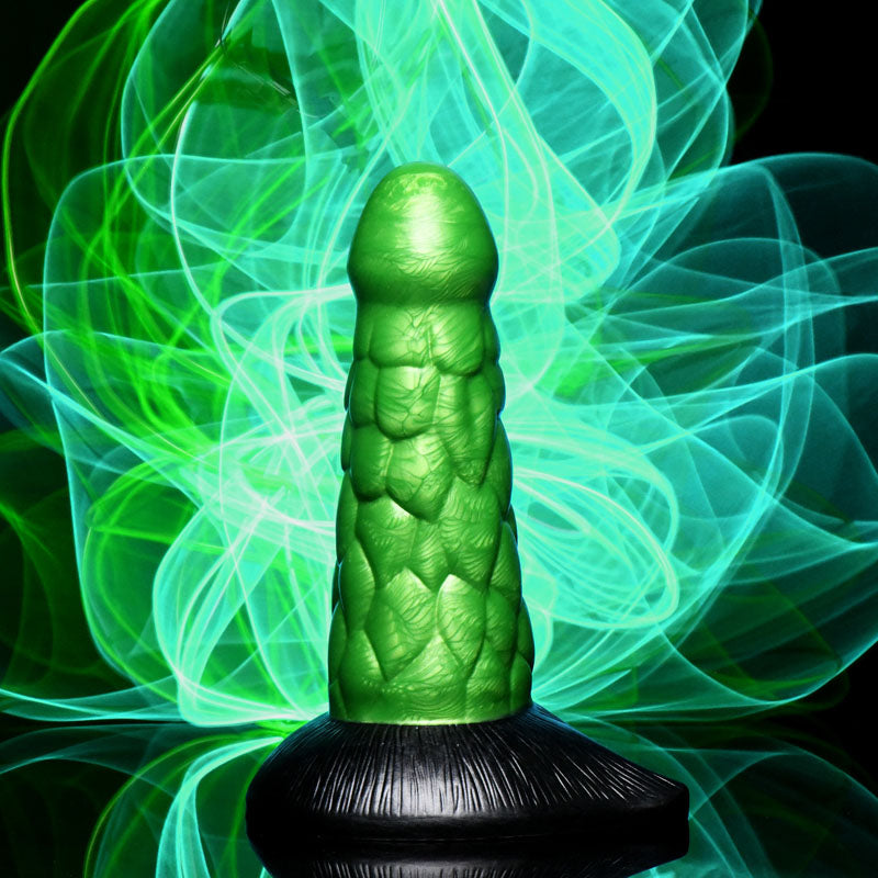 Creature Cocks Radioactive Reptile Thick Scaly Silicone Dildo-(ag872) - AG872