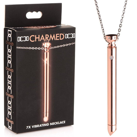 Charmed 7X Vibrating Necklace-(ag894-rose) - AG894-ROSE