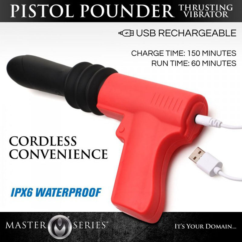 Master Series Pistol Pounder Thrusting Vibrator-(ah093) - AH093