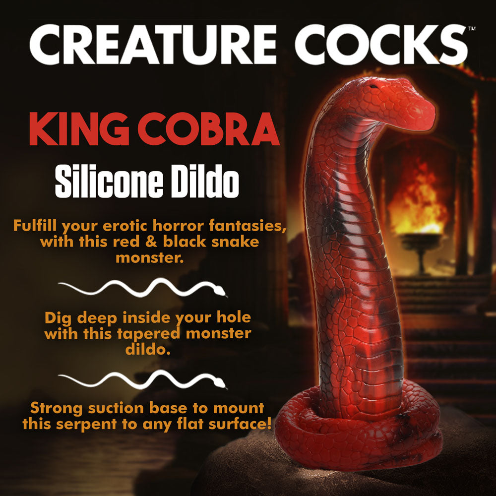 Creature Cocks King Cobra Silicone Dildo-(ah196) - AH196