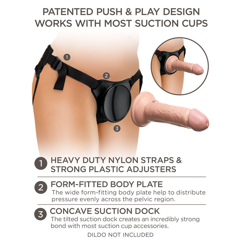 King Cock Elite Beginner's Body Dock Strap-On Harness-(bd101-23) - BD101-23