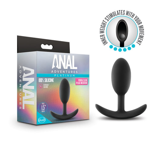 Anal Adventures Platinum Vibra Slim Plug-(bl-11875) - BL-11875