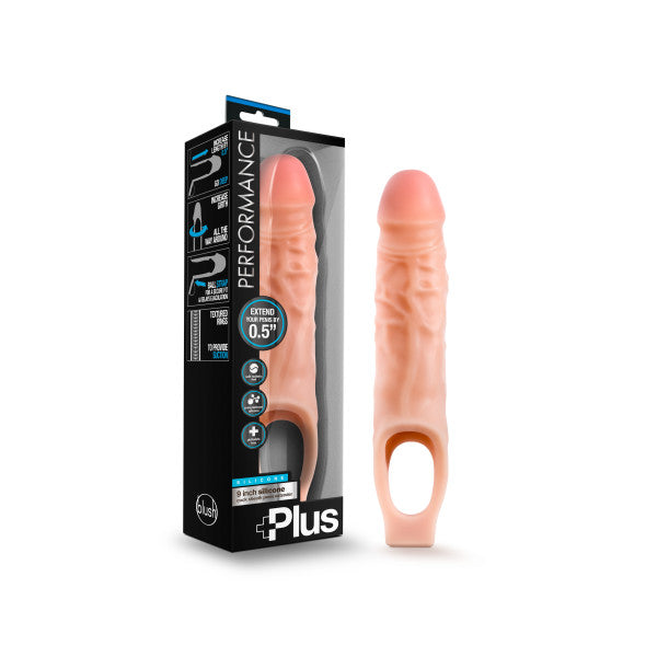 Performance Plus 9'' Silicone Cock Sheath Penis Extender-(bl-22583) - BL-22583