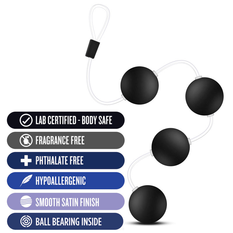 Anal Adventures Pleasure Balls - Black-(bl-23765) - BL-23765