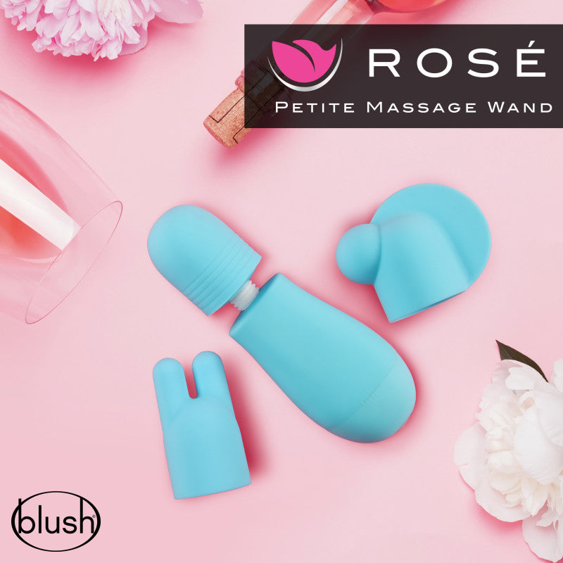 Rose Petite Massage Wand - Blue-(bl-36302) - BL-36302