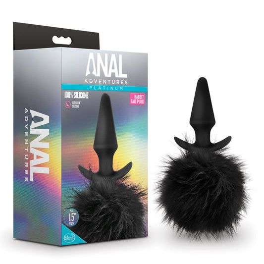 Anal Adventures Platinum Rabbit Tail Plug-(bl-59225) - BL-59225