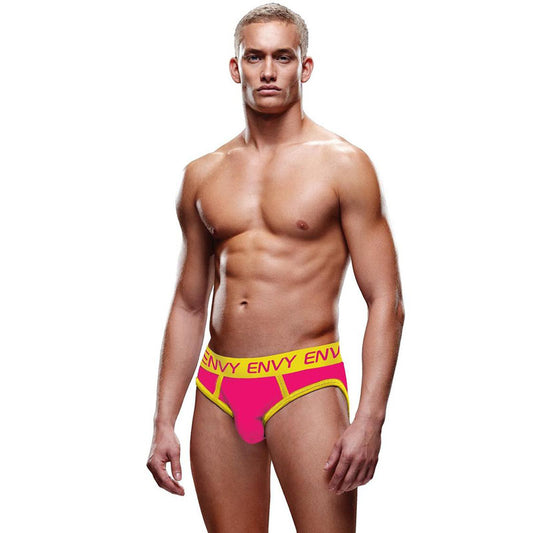 ENVY Solid Jock - Pink/Yellow - LXL-(ble319-lxl) - BLE319-LXL