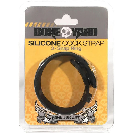 Boneyard Silicone Cock Strap Black-(by0300) - BY0300