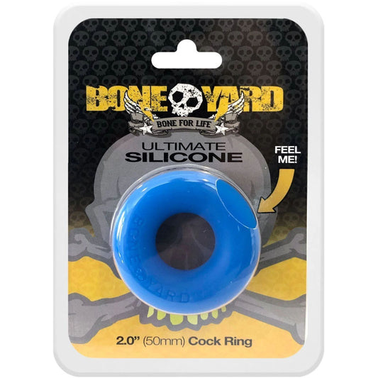 Boneyard Ultimate Silicone Cock Ring Blue-(by0452) - BY0452