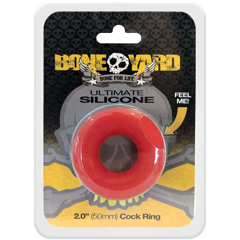 Boneyard Ultimate Silicone Cock Ring Red-(by0454) - BY0454