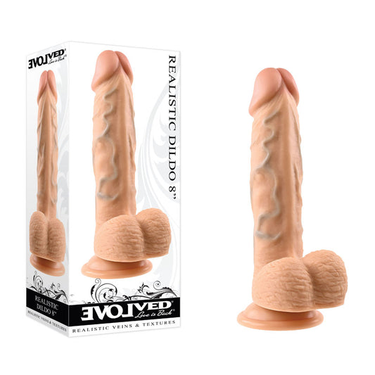 Evolved REALISTIC DILDO 8'' LIGHT-(en-dd-0136-2) - EN-DD-0136-2