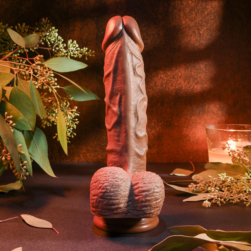 Evolved REALISTIC DILDO 8'' DARK-(en-dd-0143-2) - EN-DD-0143-2