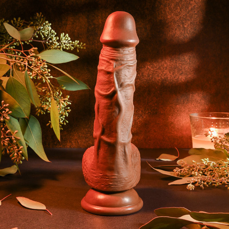 Evolved REALISTIC DILDO 8'' DARK-(en-dd-0143-2) - EN-DD-0143-2