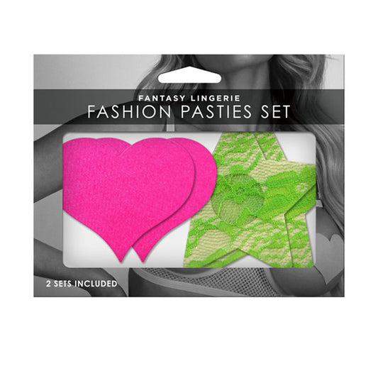 GLOW Fashion Pasties Set-(fla102-os-b) - FLA102-OS-B