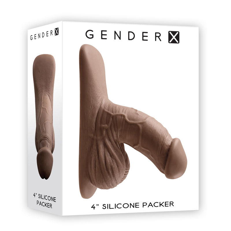 Gender X 4'' SILICONE PACKER DARK-(gx-pk-0976-2) - GX-PK-0976-2