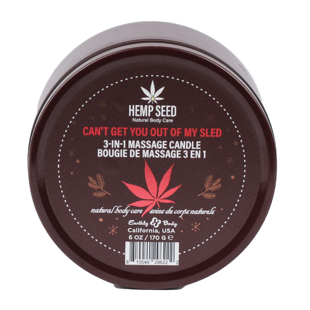 Hemp Seed 3-In-1 Massage Candle - Can't Get You Out Of My Sled-(hsch023a) - HSCH023A