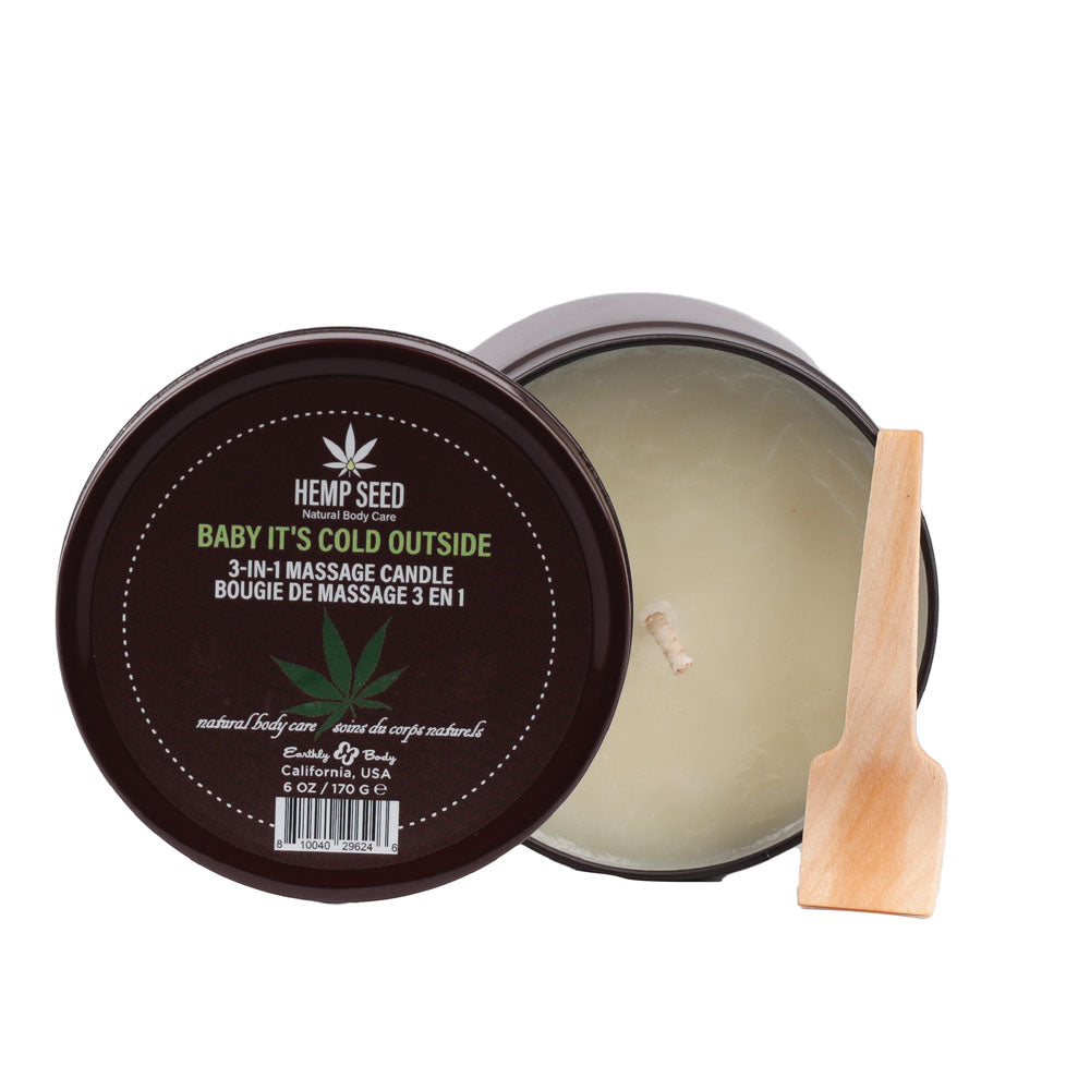 Hemp Seed 3-In-1 Massage Candle - Baby It's Cold Outside-(hsch023c) - HSCH023C