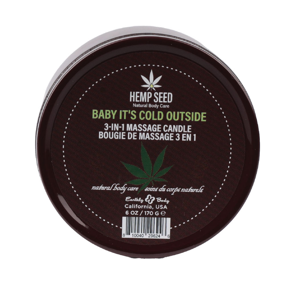 Hemp Seed 3-In-1 Massage Candle - Baby It's Cold Outside-(hsch023c) - HSCH023C