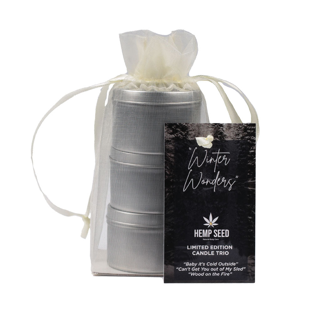 EB Hemp Seed Winter Wonders Massage Candle Trio-(hsch223t) - HSCH223T