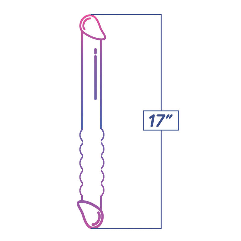 Shades 17'' Jelly TPR Double Dong-(ic1307) - IC1307