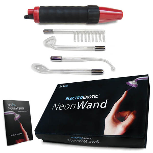 KinkLab Neon Wand Electrosex Kit-(kl932r-au) - KL932R-AU