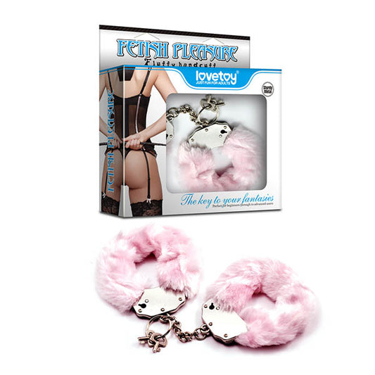 Fetish Pleasure Fluffy Hand Cuffs-(lv1501pnk) - LV1501PNK