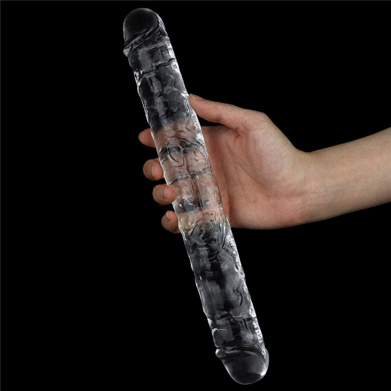 Flawless Clear Double Dildo 12''-(lv310018) - LV310018