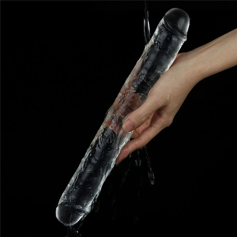 Flawless Clear Double Dildo 12''-(lv310018) - LV310018