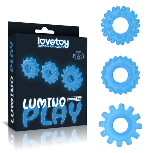 Lumino Play Penis Rings 3 Pack-(lv343010) - LV343010