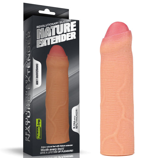 Nature Extender 1'' Silicone Uncut Sleeve-(lv4212f) - LV4212F