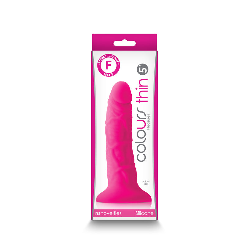 Colours Pleasures - Thin 5'' Dildo - Pink-(nsn-0405-54) - NSN-0405-54