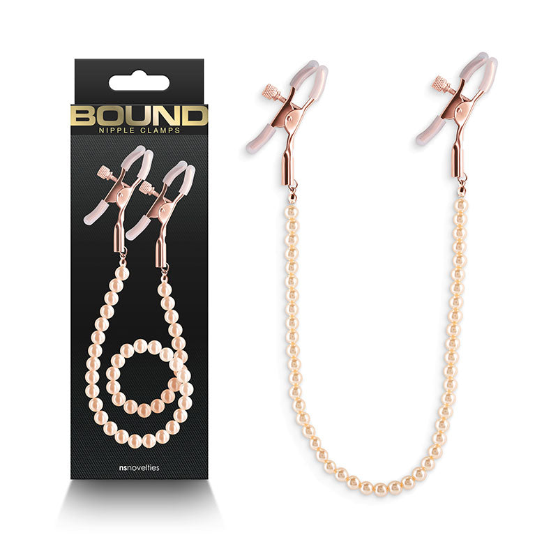 Bound Nipple Clamps - DC1 - Rose Gold-(nsn-1302-49) - NSN-1302-49