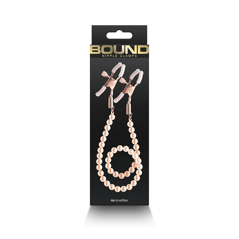 Bound Nipple Clamps - DC1 - Rose Gold-(nsn-1302-49) - NSN-1302-49