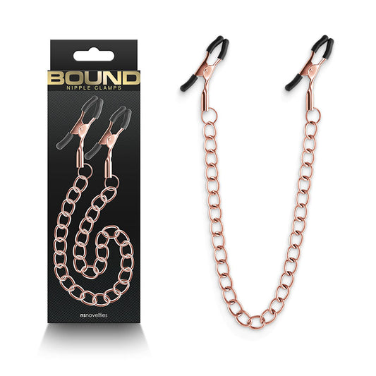 Bound Nipple Clamps - DC2 - Rose Gold-(nsn-1303-02) - NSN-1303-02