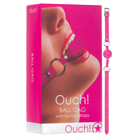 Ouch Ball Gag-(ou047pnk) - OU047PNK