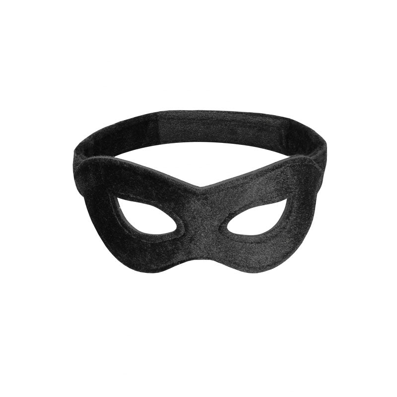 Ouch! Velvet & Velcro Adjustable Open Eye Mask-(ou522blk) - OU522BLK