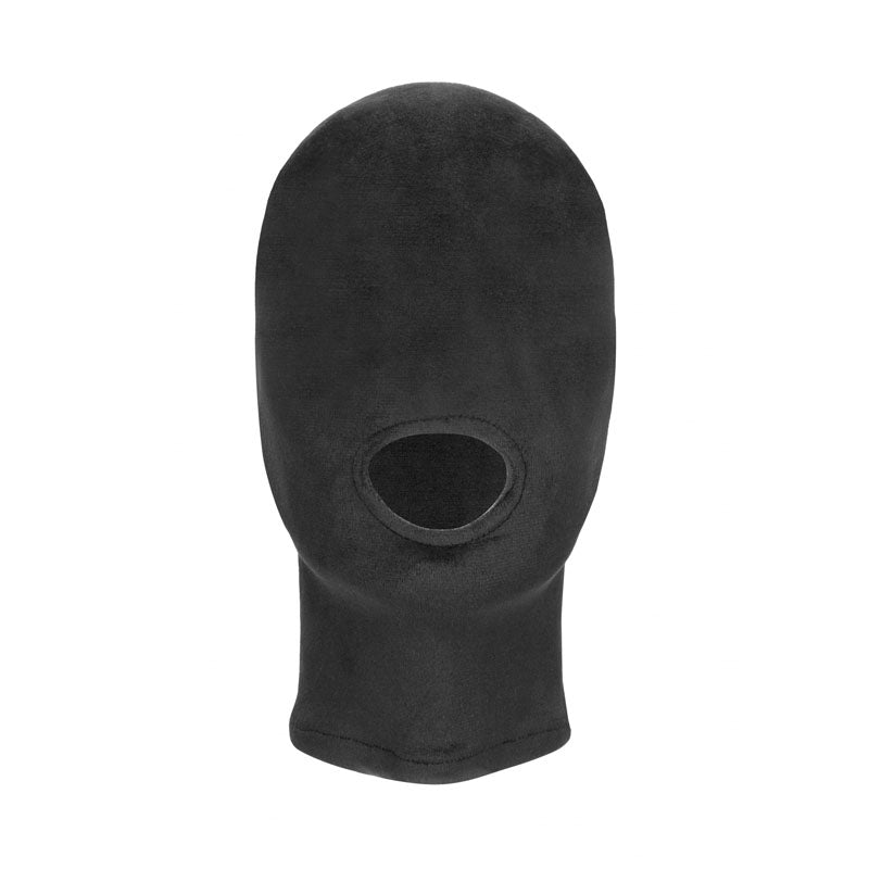 Ouch! Velvet & Velcro Mask with Mouth Opening-(ou524blk) - OU524BLK