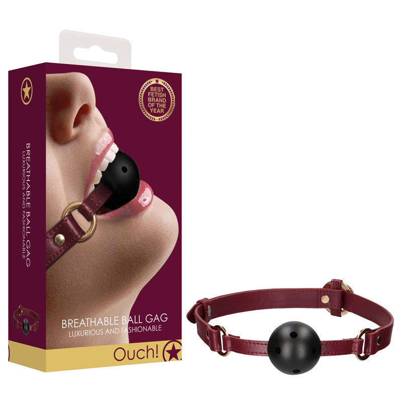 OUCH! Halo - Breathable Ball Gag-(ou586bur) - OU586BUR