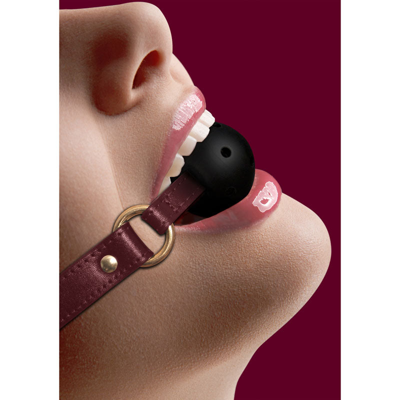 OUCH! Halo - Breathable Ball Gag-(ou586bur) - OU586BUR