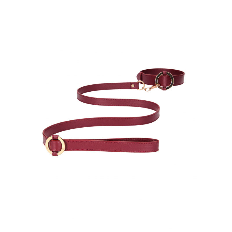 OUCH! Halo - Collar With Leash-(ou588bur) - OU588BUR