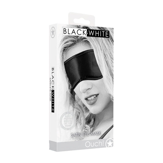 OUCH! Black & White Satin Eye-Mask-(ou681blk) - OU681BLK