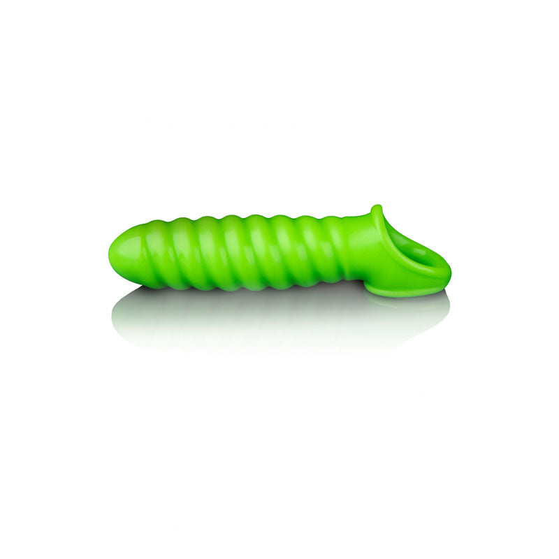 OUCH! Glow In The Dark Swirl Stretchy Penis Sleeve-(ou741glo) - OU741GLO