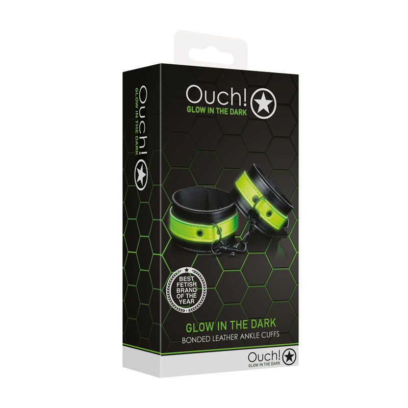 OUCH! Glow In The Dark Handcuffs-(ou750glo) - OU750GLO