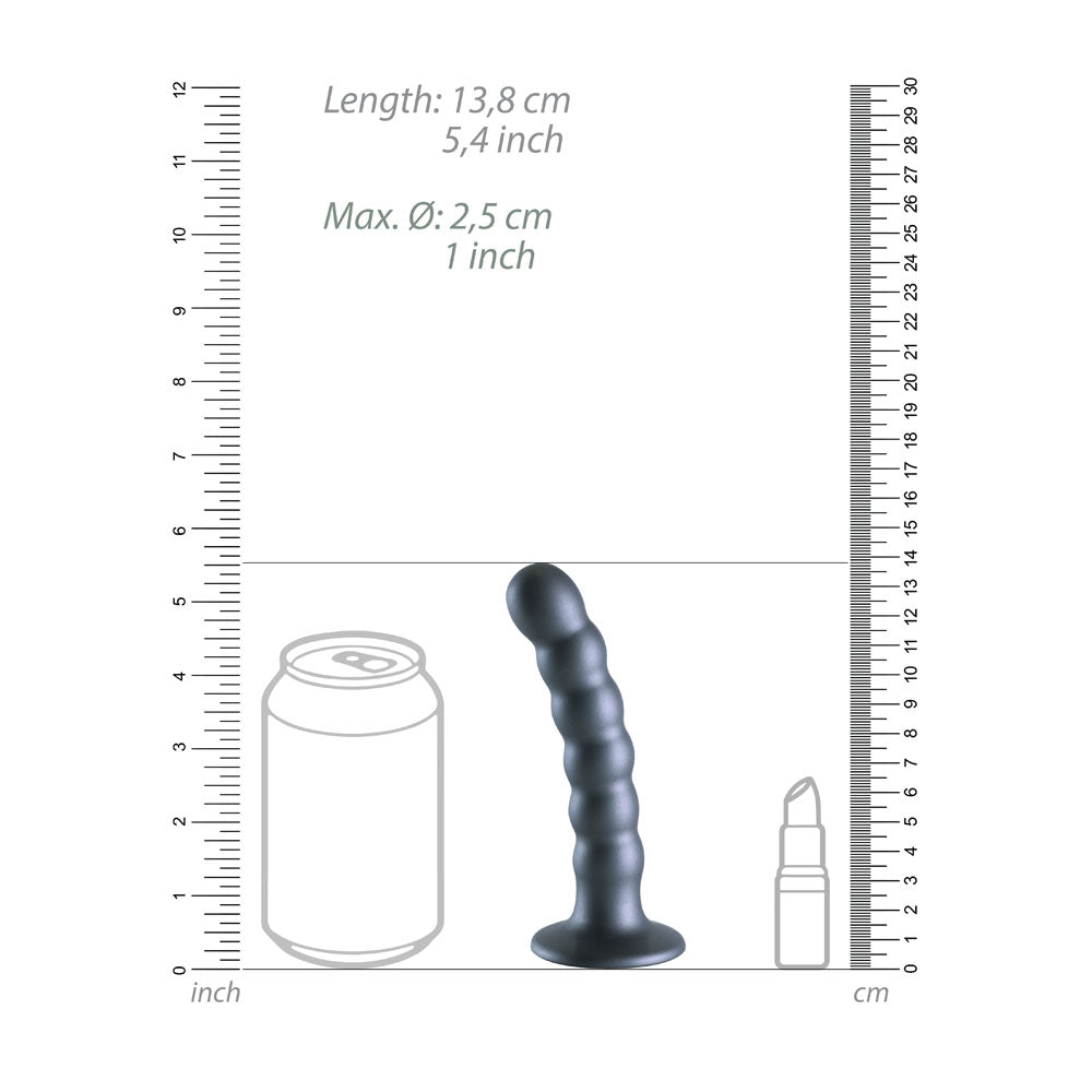 OUCH! Beaded Silicone G-Spot Dildo - 5'' / 13cm-(ou822gun) - OU822GUN