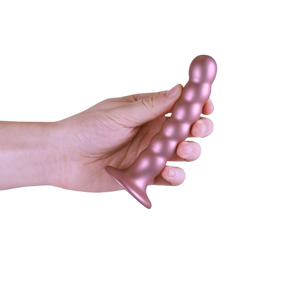 OUCH! Beaded Silicone G-Spot Dildo - 5'' / 13cm-(ou822ros) - OU822ROS