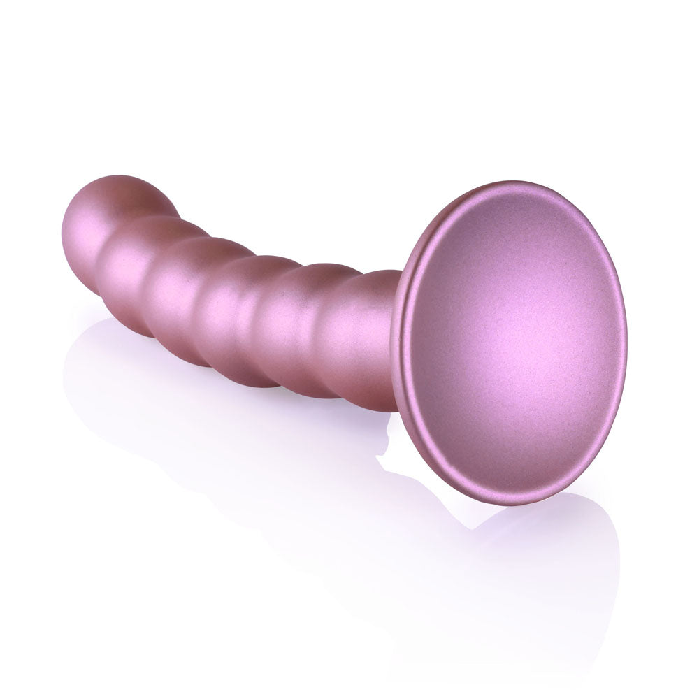 OUCH! Beaded Silicone G-Spot Dildo - 5'' / 13cm-(ou822ros) - OU822ROS