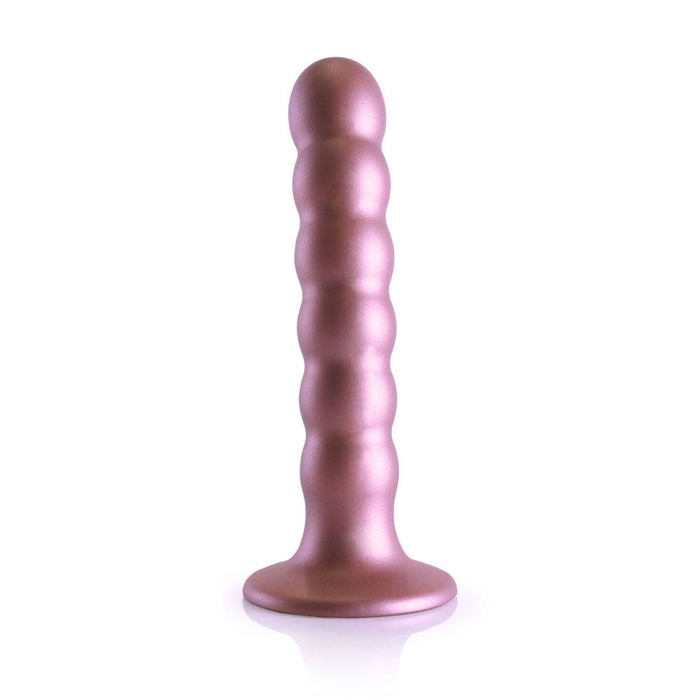 OUCH! Beaded Silicone G-Spot Dildo - 5'' / 13cm-(ou822ros) - OU822ROS