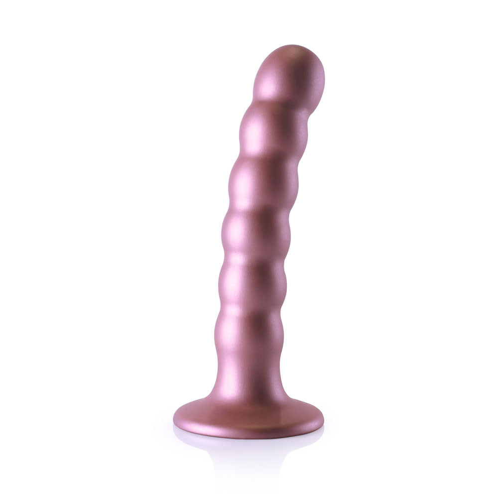 OUCH! Beaded Silicone G-Spot Dildo - 5'' / 13cm-(ou822ros) - OU822ROS