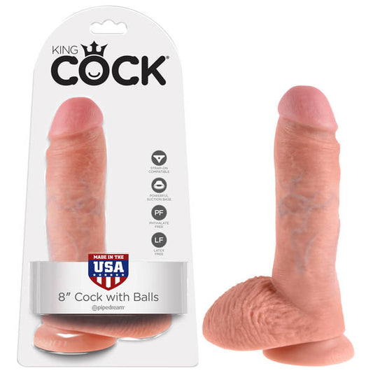 King Cock 8'' Cock With Balls-(pd5507-21) - PD5507-21